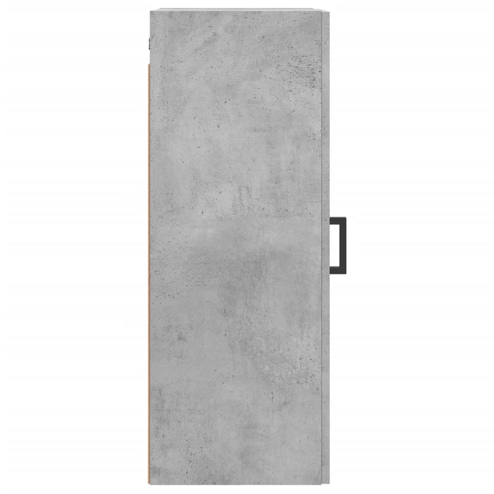 vægskab 34,5x34x90 cm konstrueret træ betongrå