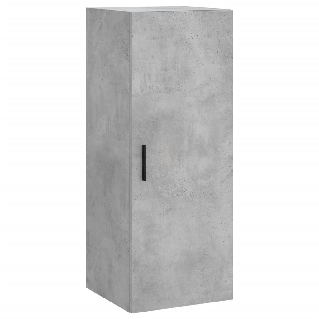vægskab 34,5x34x90 cm konstrueret træ betongrå