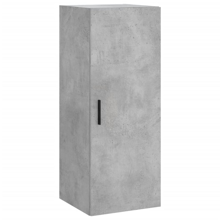 vægskab 34,5x34x90 cm konstrueret træ betongrå