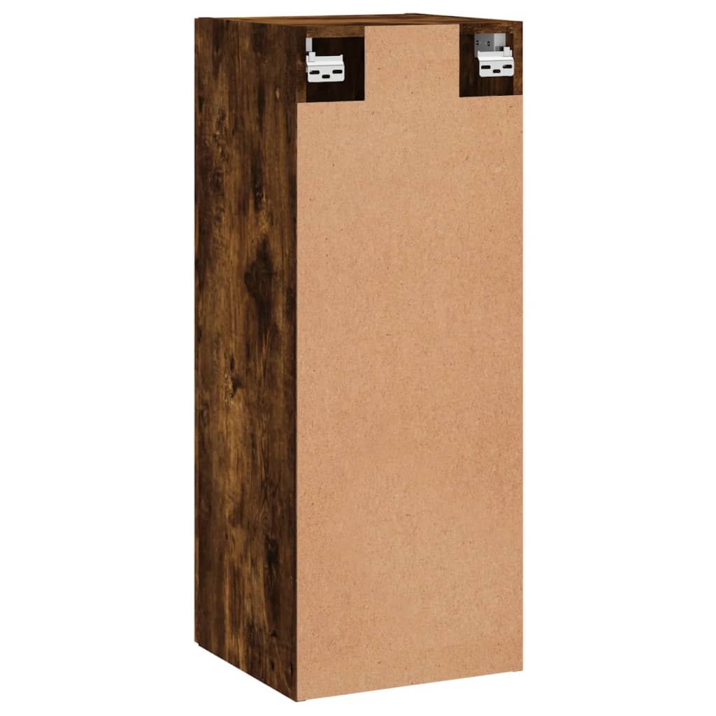 vægskab 34,5x34x90 cm røget egetræsfarve