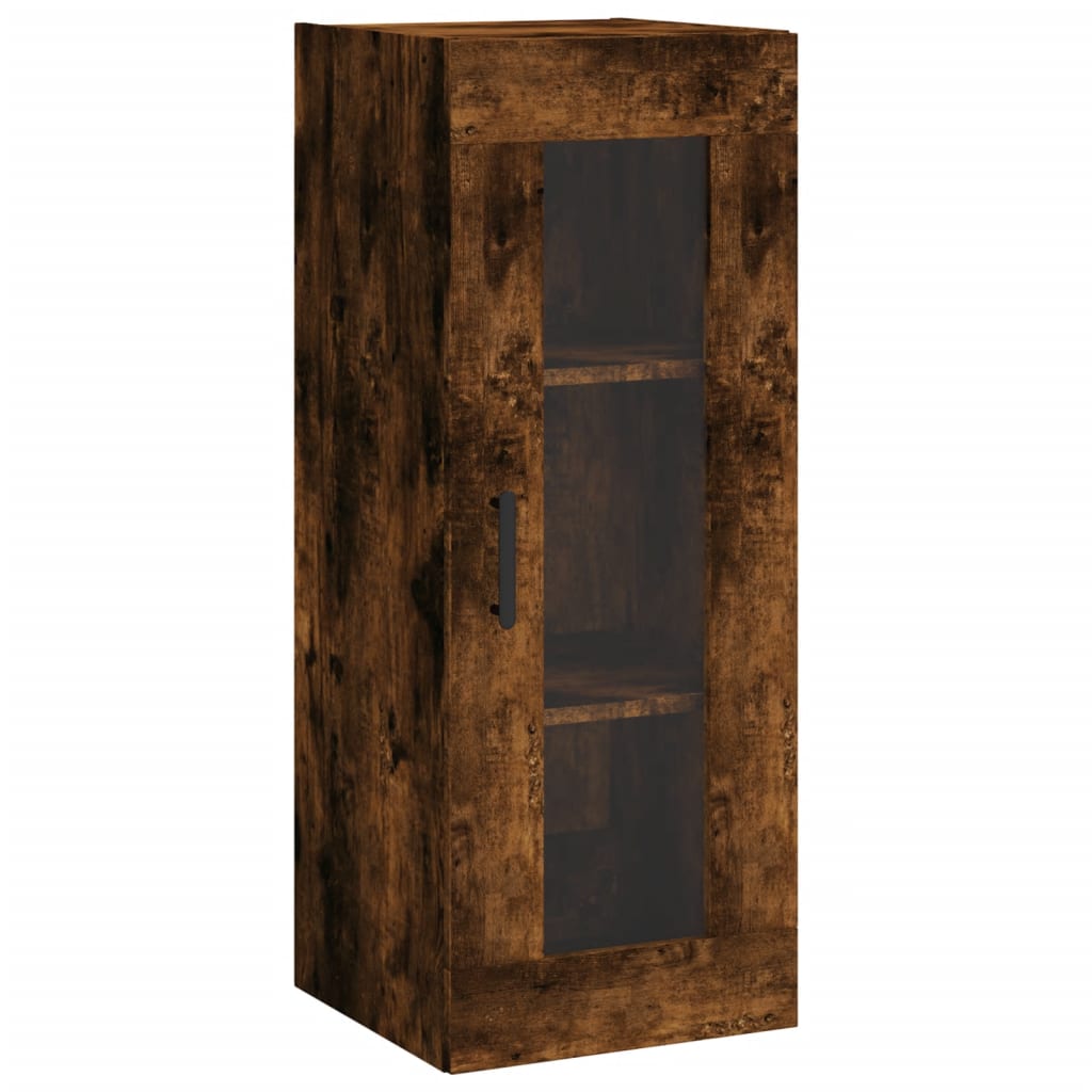 vægskab 34,5x34x90 cm røget egetræsfarve