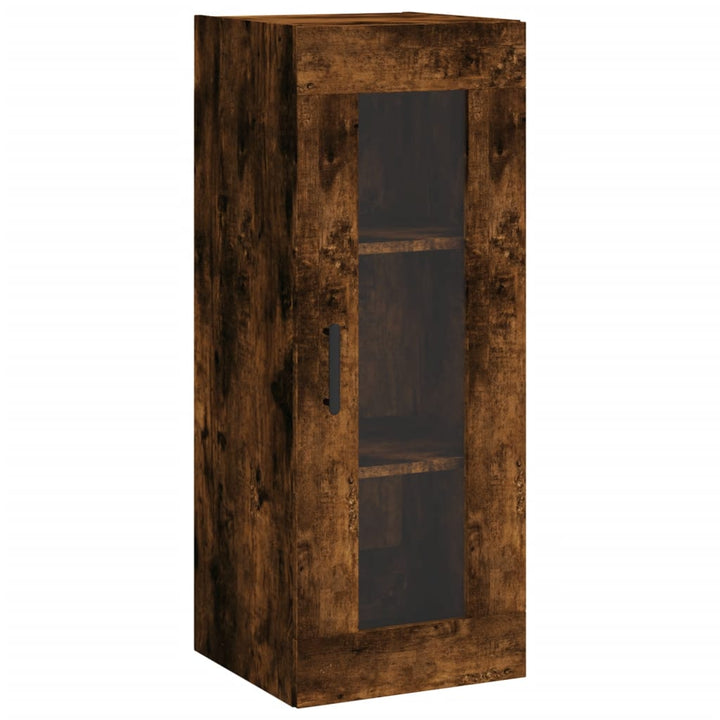 vægskab 34,5x34x90 cm røget egetræsfarve