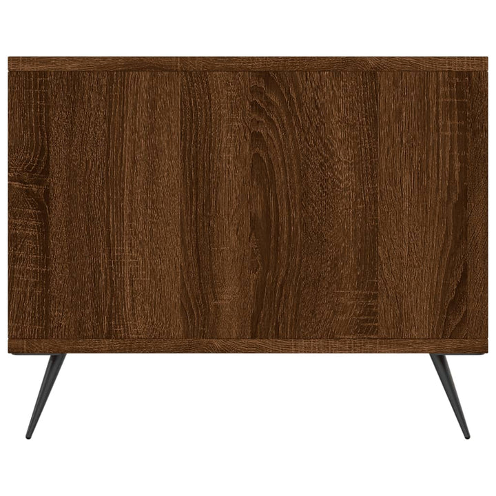 sofabord 90x50x40 cm konstrueret træ brun egetræsfarve