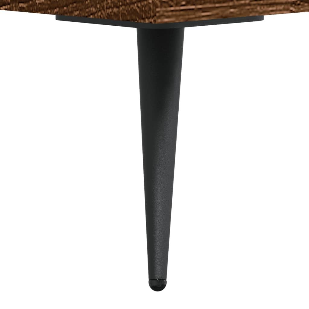 sofabord 90x50x40 cm konstrueret træ brun egetræsfarve