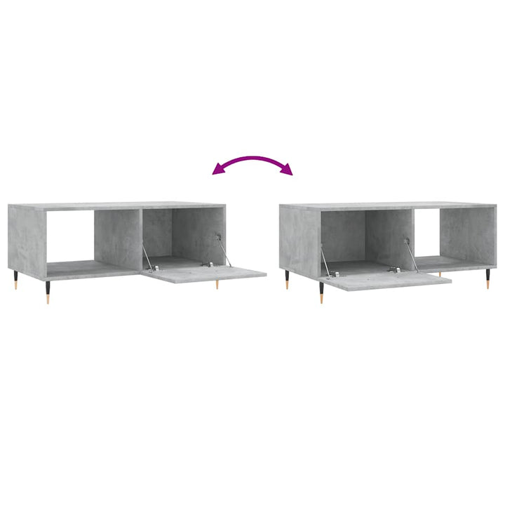 sofabord 90x50x40 cm konstrueret træ betongrå