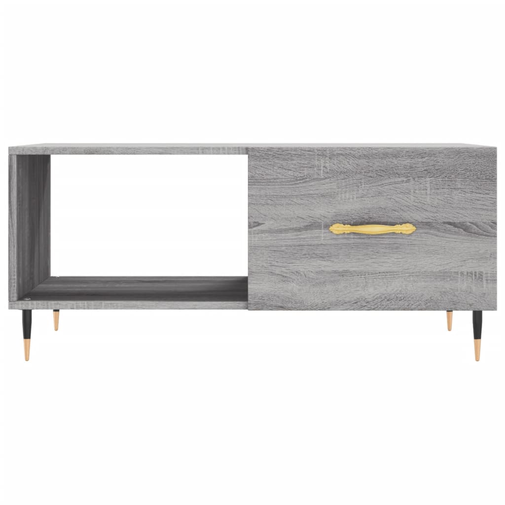 sofabord 90x50x40 cm konstrueret træ grå sonoma-eg