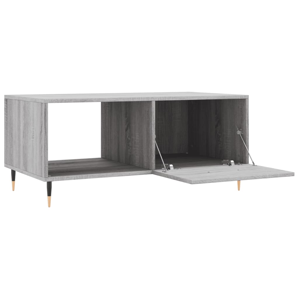 sofabord 90x50x40 cm konstrueret træ grå sonoma-eg