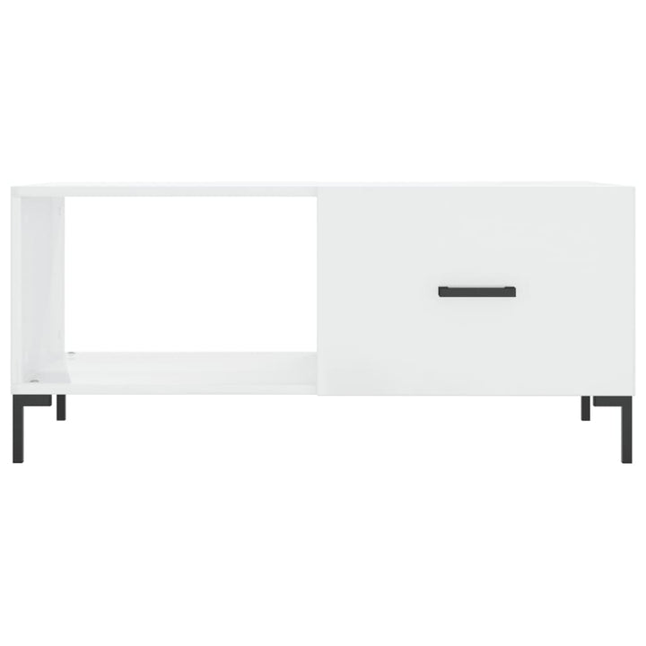 sofabord 90x50x40 cm konstrueret træ hvid højglans