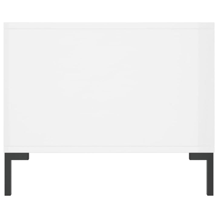 sofabord 90x50x40 cm konstrueret træ hvid højglans