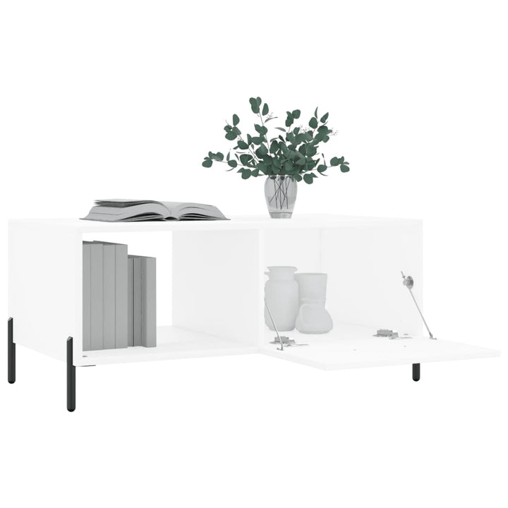 sofabord 90x50x40 cm konstrueret træ hvid