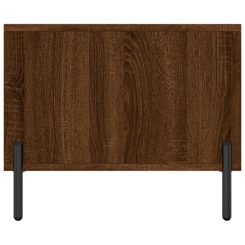 sofabord 90x50x40 cm konstrueret træ brun egetræsfarve