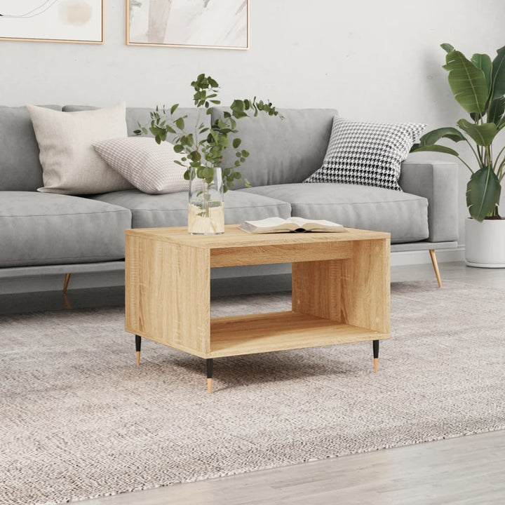 sofabord 60x50x40 cm konstrueret træ sonoma-eg