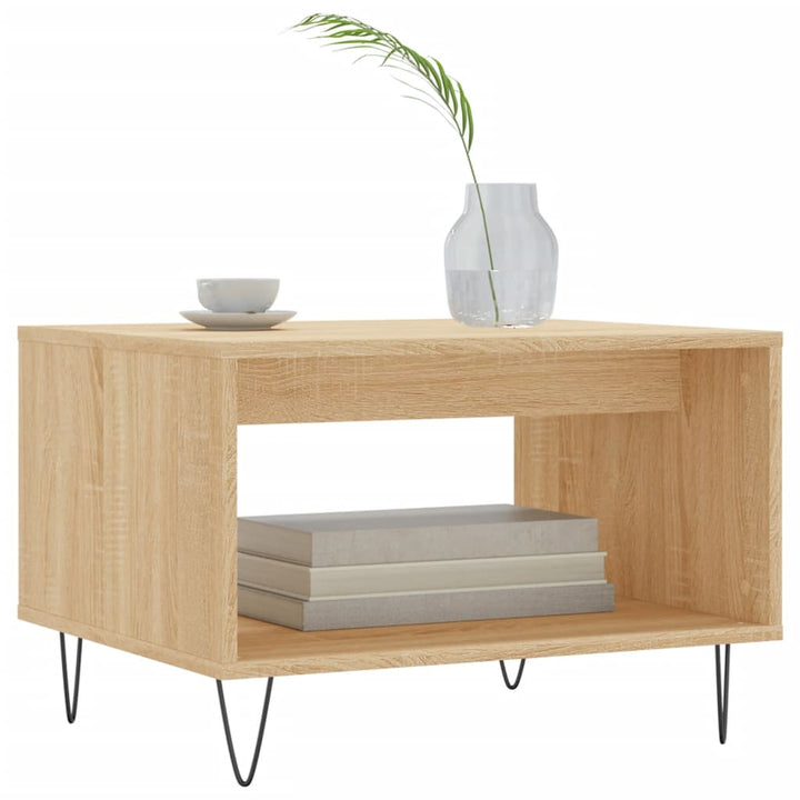 sofabord 60x50x40 cm konstrueret træ sonoma-eg