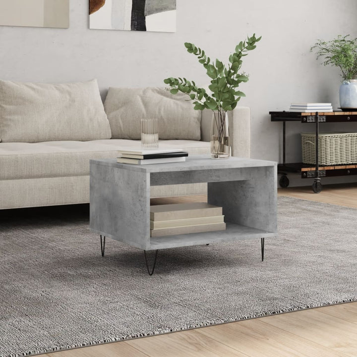 sofabord 60x50x40 cm konstrueret træ betongrå