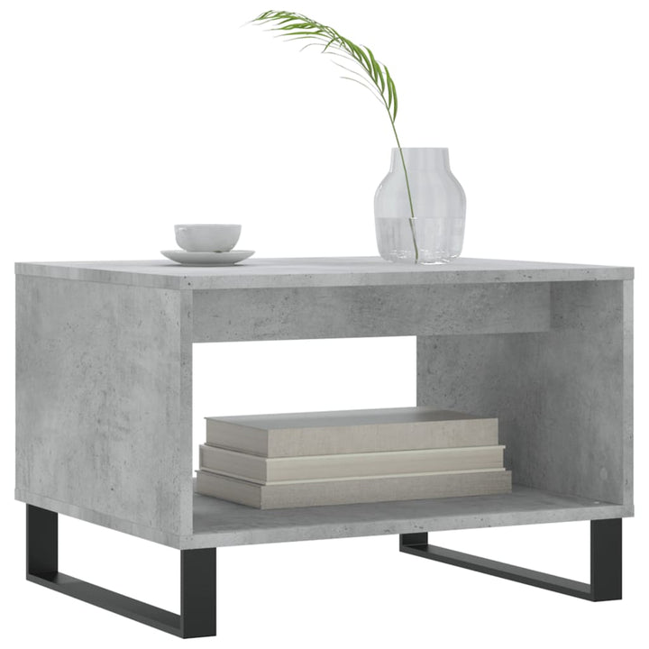 sofabord 60x50x40 cm konstrueret træ betongrå