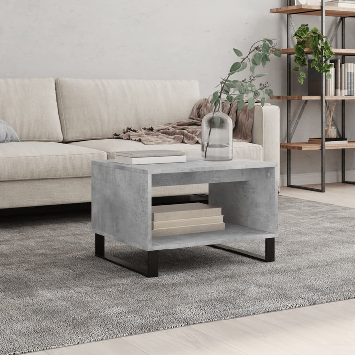 sofabord 60x50x40 cm konstrueret træ betongrå