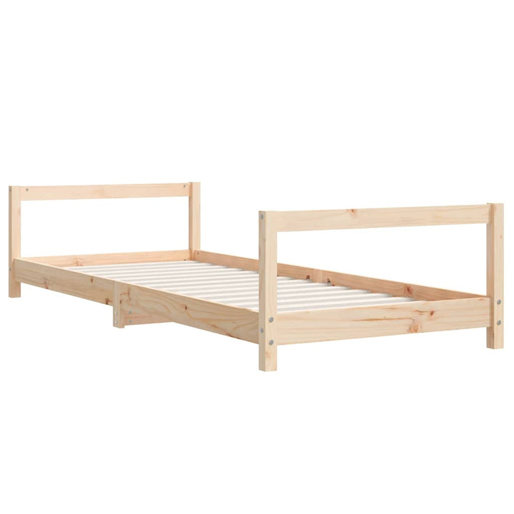 sengeramme til juniorseng 80x200 cm massivt fyrretræ