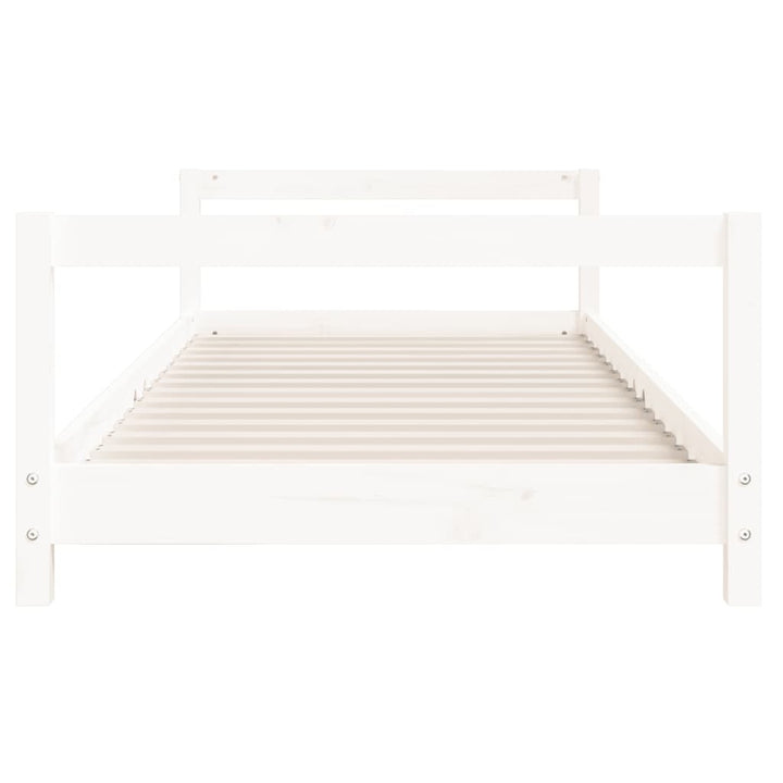 sengeramme til juniorseng 90x200 cm massivt fyrretræ hvid