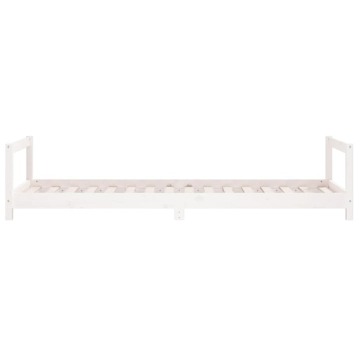 sengeramme til juniorseng 90x200 cm massivt fyrretræ hvid
