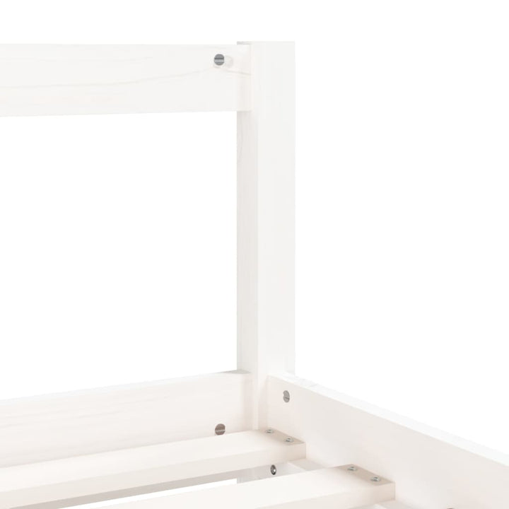 sengeramme til juniorseng 90x200 cm massivt fyrretræ hvid
