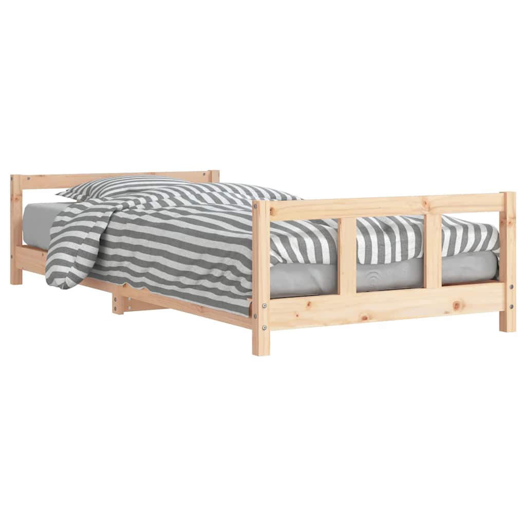 sengeramme til juniorseng 90x200 cm massivt fyrretræ
