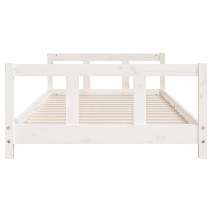 sengeramme til juniorseng 90x200 cm massivt fyrretræ hvid