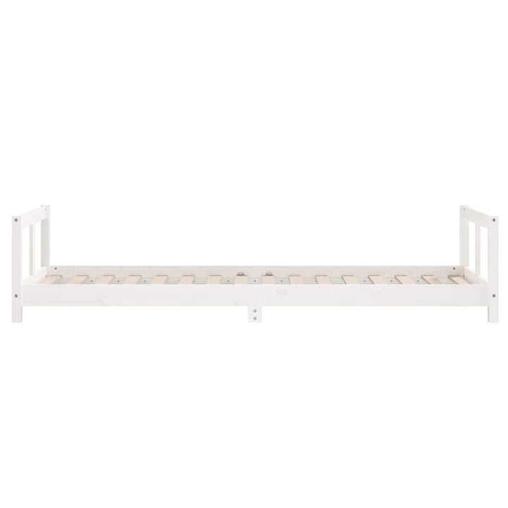 sengeramme til juniorseng 90x200 cm massivt fyrretræ hvid