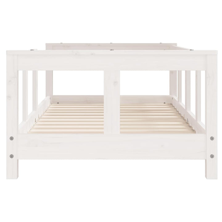sengeramme til juniorseng 70x140 cm massivt fyrretræ hvid