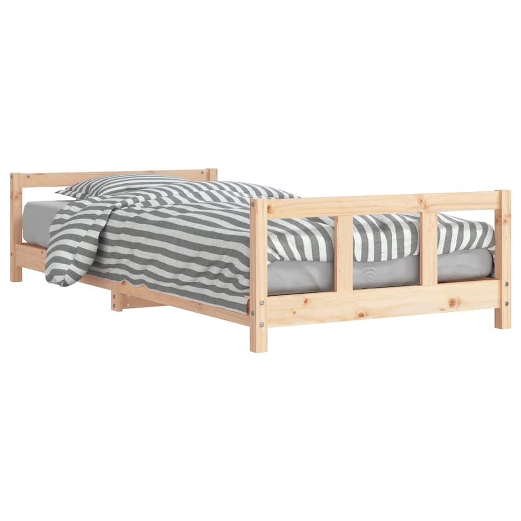 sengeramme til juniorseng 90x190 cm massivt fyrretræ