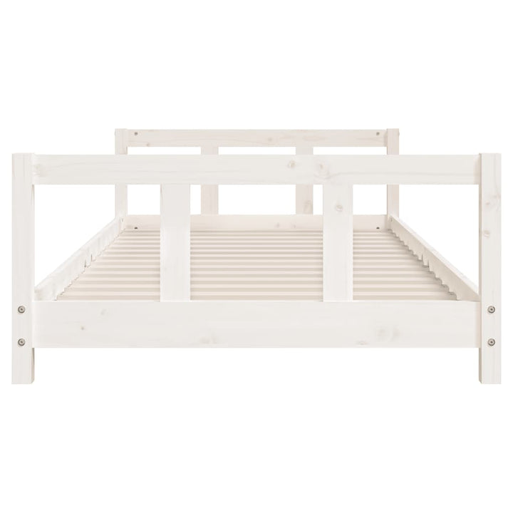 sengeramme til juniorseng 90x190 cm massivt fyrretræ hvid