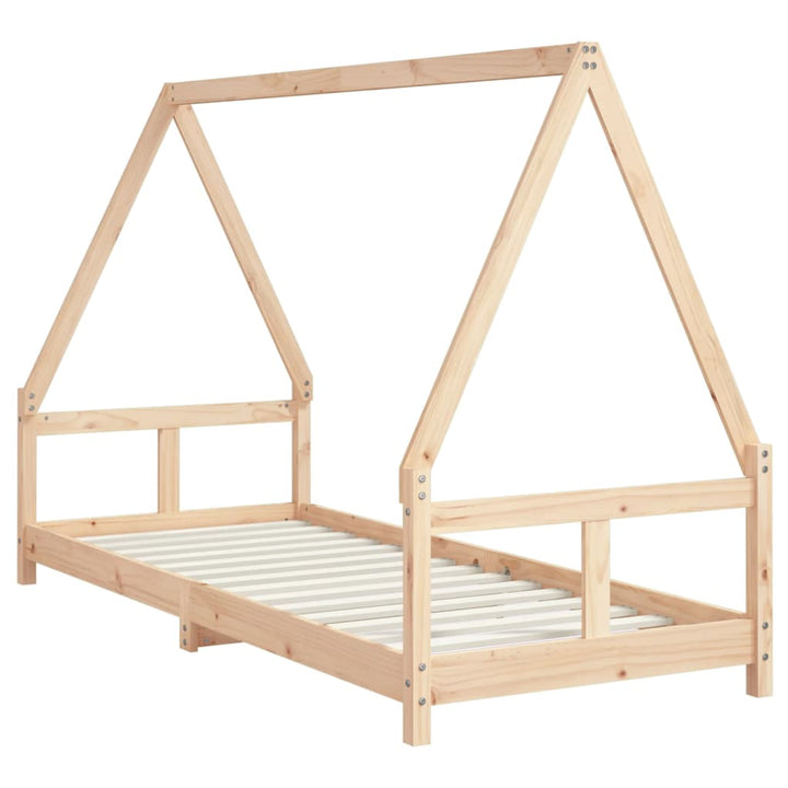 sengeramme til juniorseng 80x200 cm massivt fyrretræ