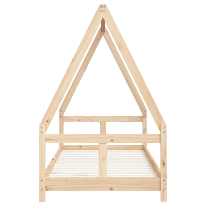 sengeramme til juniorseng 80x200 cm massivt fyrretræ
