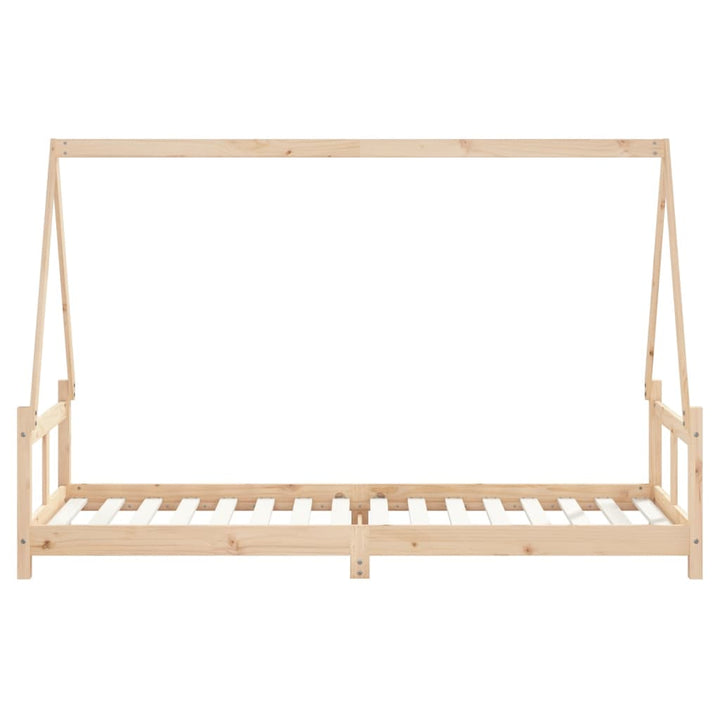 sengeramme til juniorseng 80x200 cm massivt fyrretræ