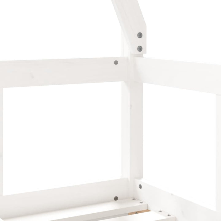 sengeramme til juniorseng 70x140 cm massivt fyrretræ hvid