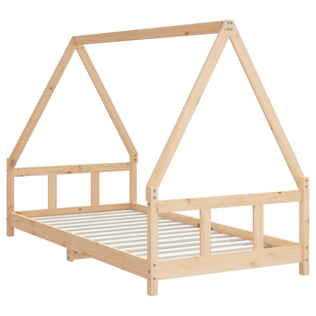 sengeramme til juniorseng 90x190 cm massivt fyrretræ