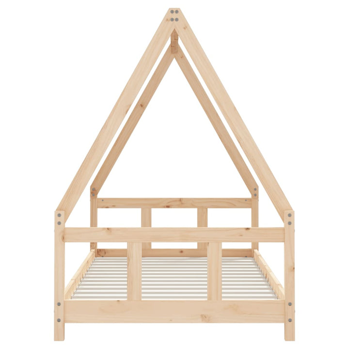 sengeramme til juniorseng 90x190 cm massivt fyrretræ