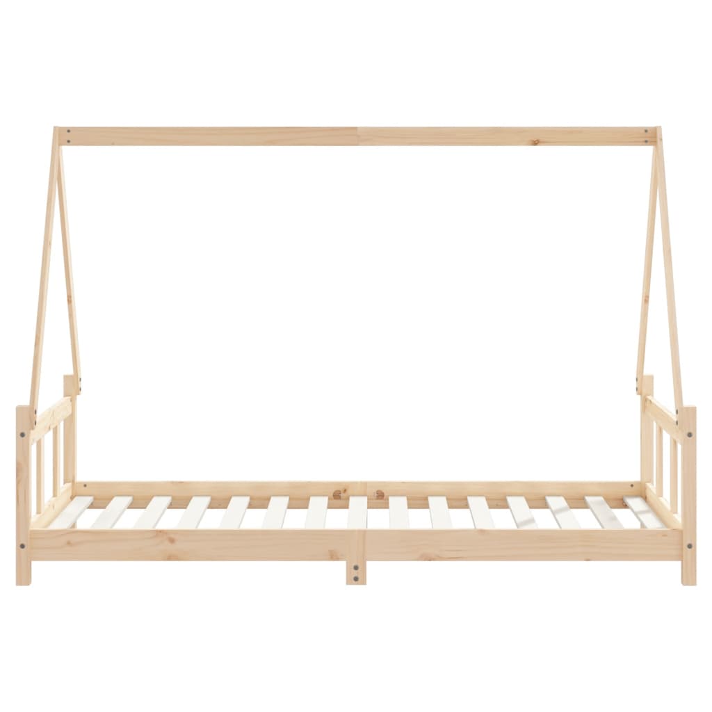 sengeramme til juniorseng 90x190 cm massivt fyrretræ