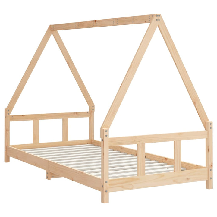 sengeramme til juniorseng 90x190 cm massivt fyrretræ