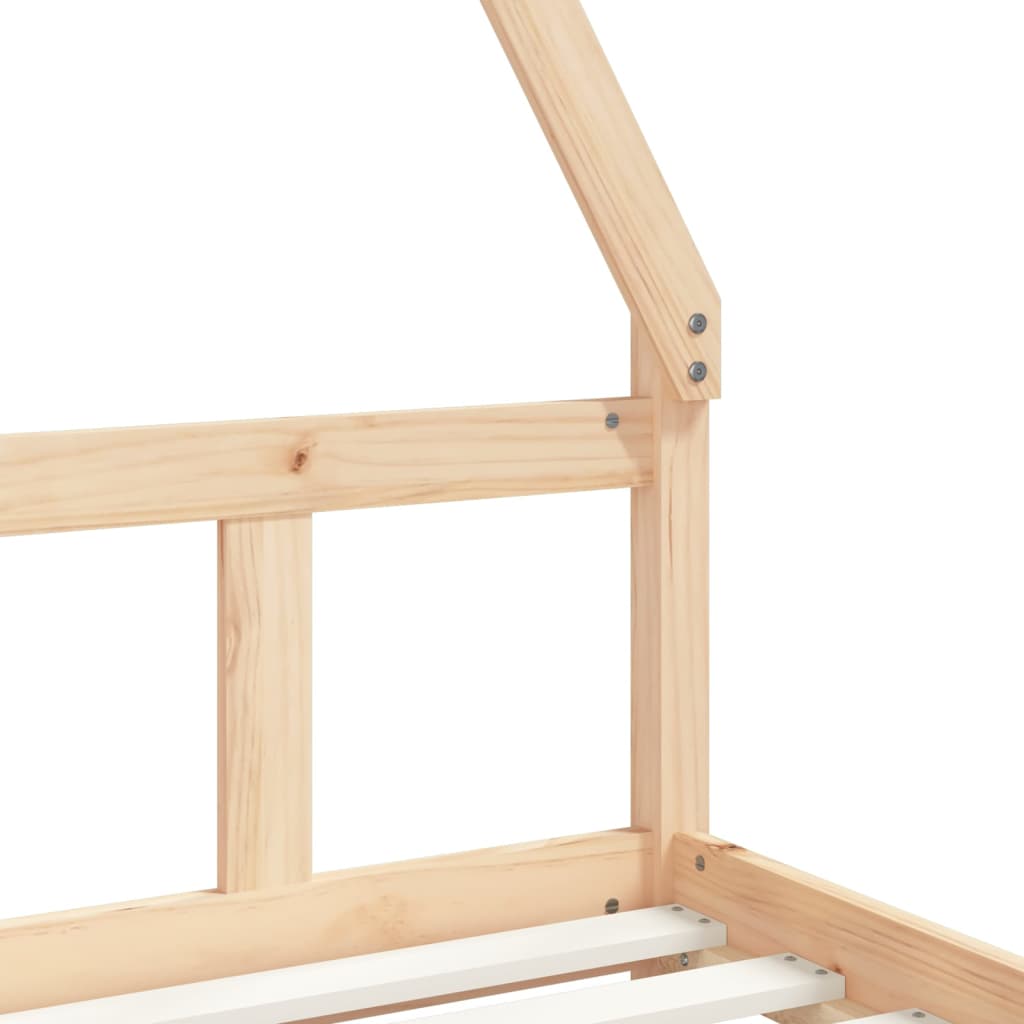 sengeramme til juniorseng 90x190 cm massivt fyrretræ