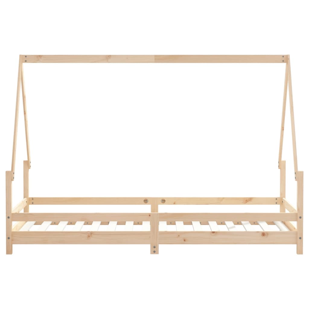 sengeramme til juniorseng 90x200 cm massivt fyrretræ