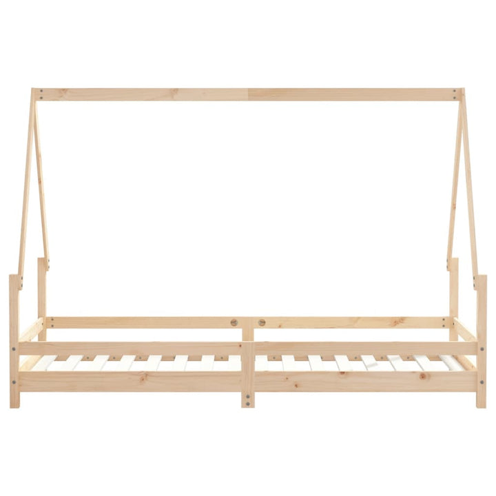 sengeramme til juniorseng 90x200 cm massivt fyrretræ