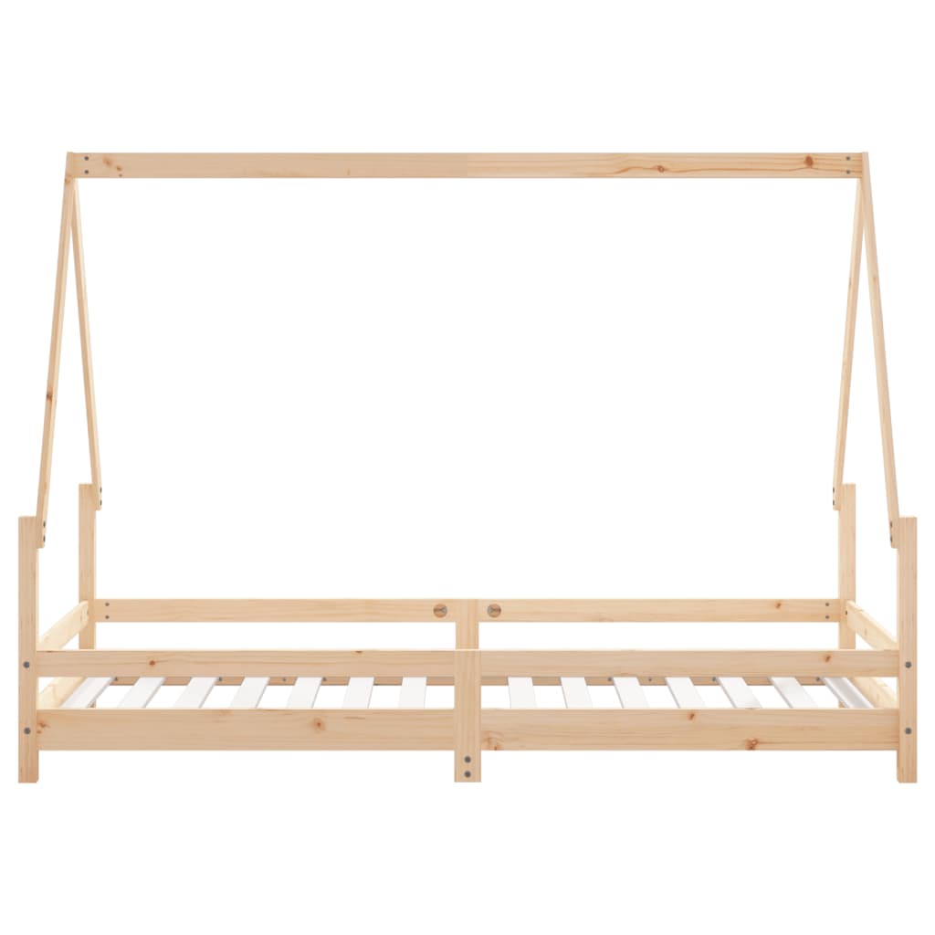 sengeramme til juniorseng 90x190 cm massivt fyrretræ