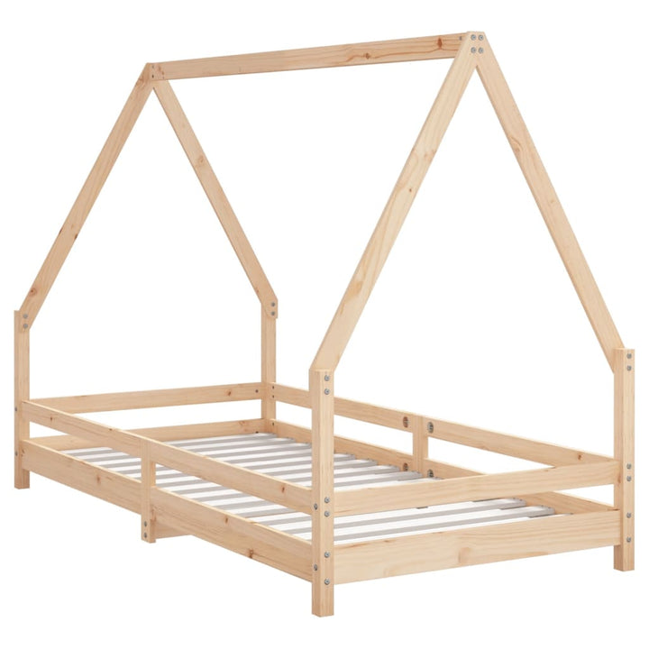 sengeramme til juniorseng 90x190 cm massivt fyrretræ