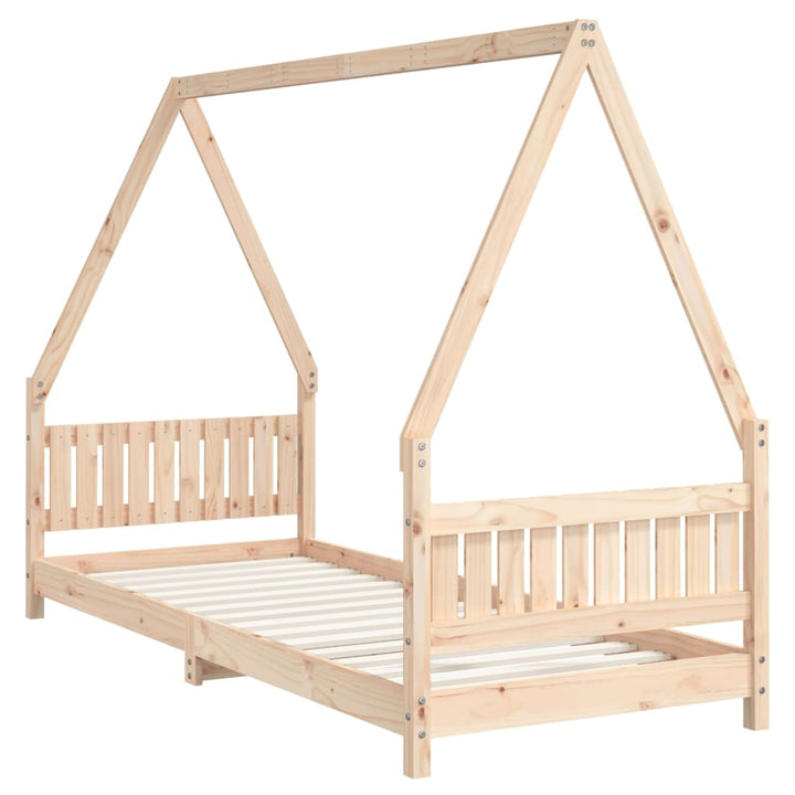 sengeramme til juniorseng 80x200 cm massivt fyrretræ