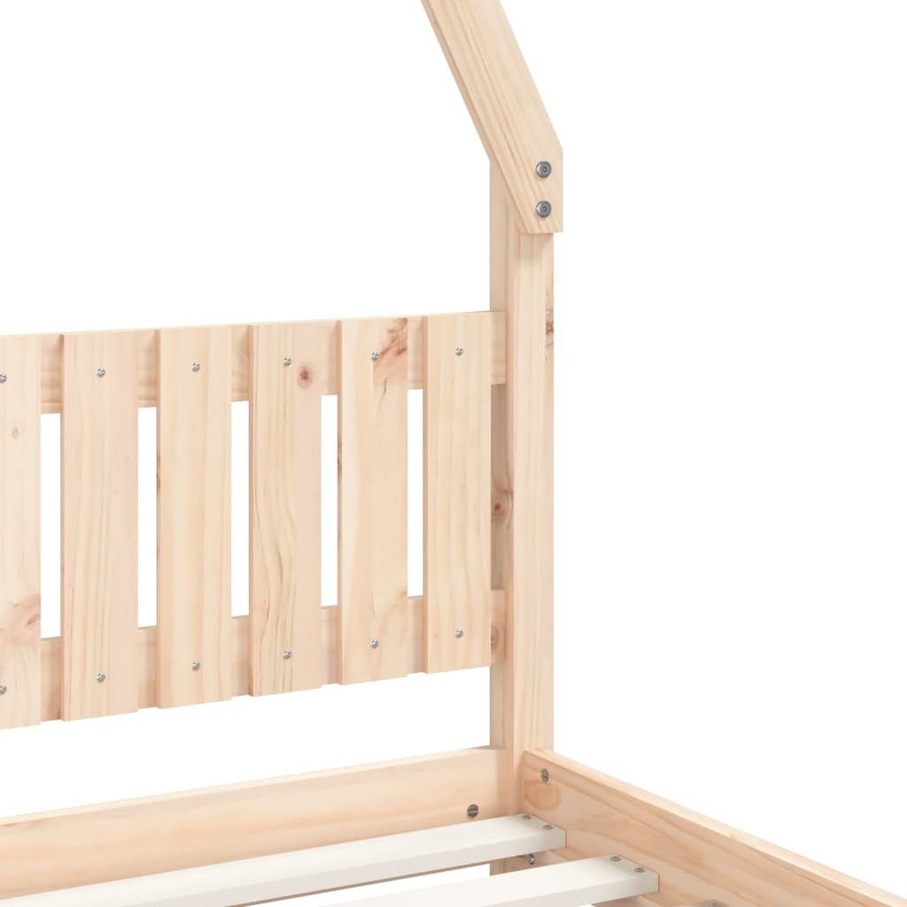 sengeramme til juniorseng 80x200 cm massivt fyrretræ