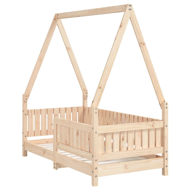 sengeramme til juniorseng 70x140 cm massivt fyrretræ