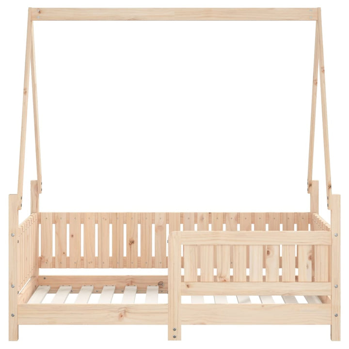 sengeramme til juniorseng 70x140 cm massivt fyrretræ