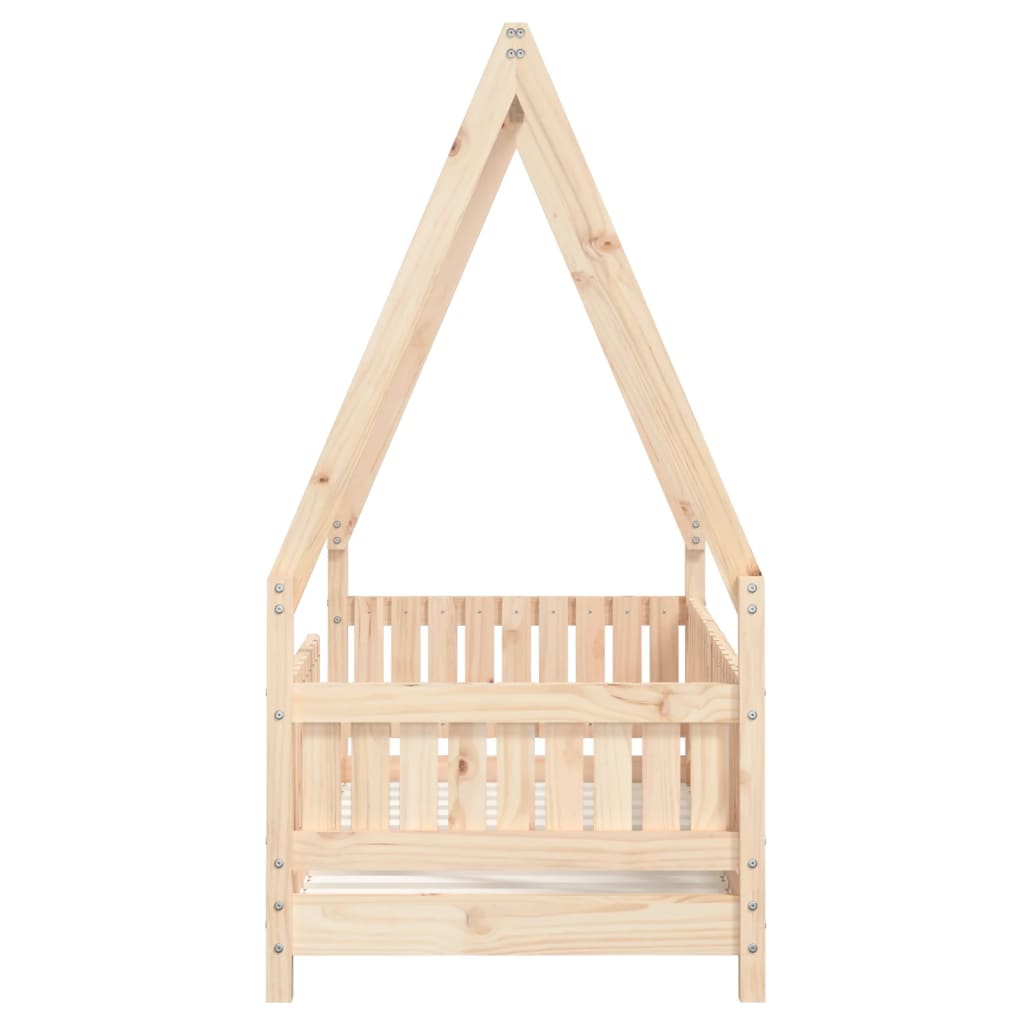 sengeramme til juniorseng 70x140 cm massivt fyrretræ
