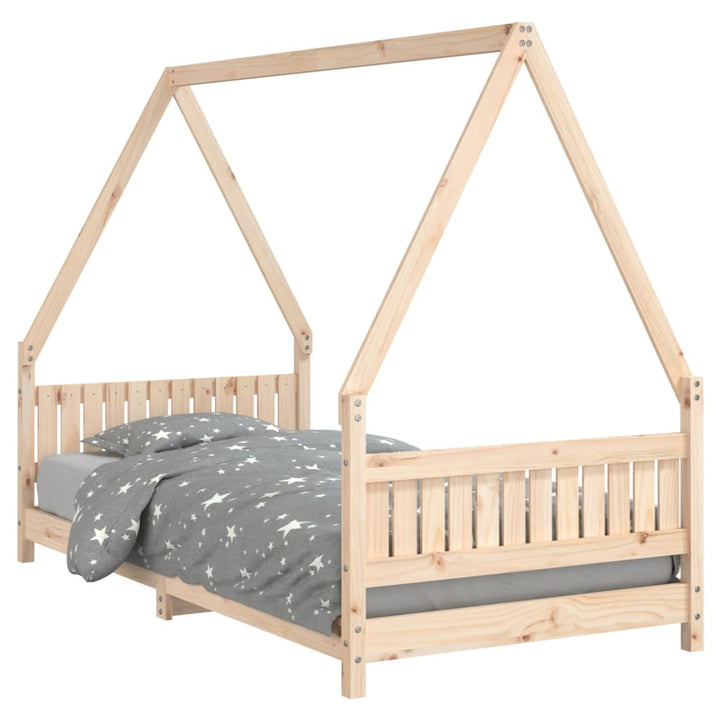 sengeramme til juniorseng 90x190 cm massivt fyrretræ