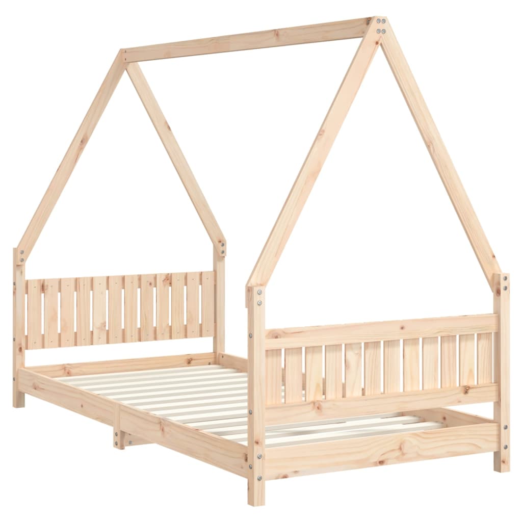 sengeramme til juniorseng 90x190 cm massivt fyrretræ